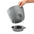 thumbnail image 2 of Green Pot With Brown Holder 7.5 Inches, 3 Pack Self-absorbing Flower Pot, 2 of 8