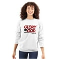 thumbnail image 3 of Glory to God Jesus Christ Faithful Unisex Plus Fleece Graphic Sweatshirt Brisco Brands 4X, 3 of 5