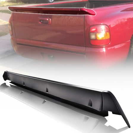 WaiRitoday Fit For 99-06 Chevy Silverado GMC Sierra Pickup Tailgate Rear Spoiler Wing Black