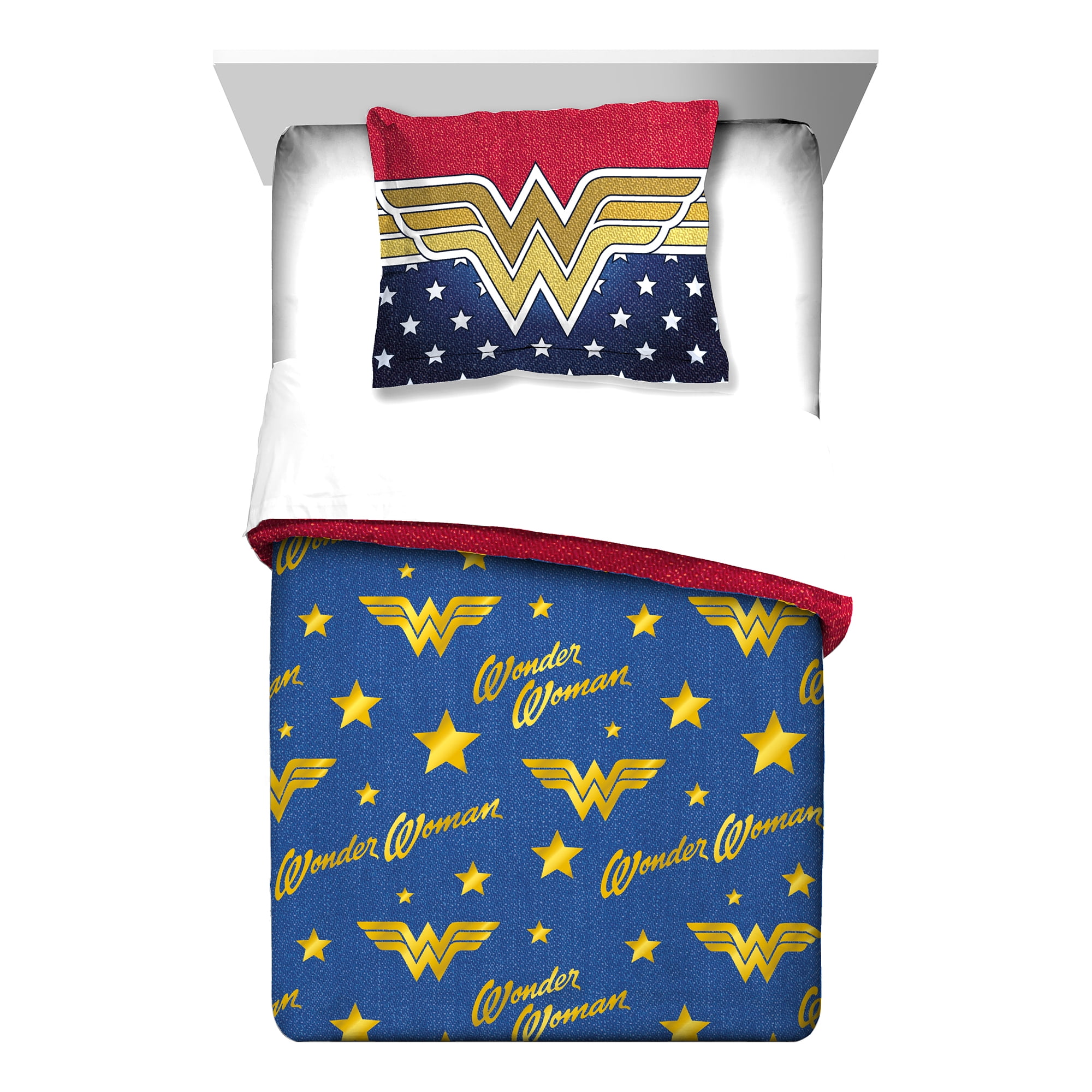 Wonder Woman Full Or Queen Bedding Comforter Set Walmart Com
