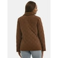 thumbnail image 3 of Time and Tru Women's Quilted Barn Coat, Midweight, Sizes XS-2X, 3 of 5