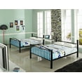thumbnail image 4 of Powell Kalmia Heavy Metal Kid's Full over Full Convertible Bunk Bed with Built-In Ladder, Black, 4 of 33