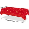 thumbnail image 2 of SINGOMON 2 Paquets Nappe Rouge Chinoise Nappes Rouges Nappes Rectangulaires Nappe en Plastique Nappe Rouge de Pique-Nique Protège-Table Chinois pour Décorations du Nouvel An Chinois 2025, 2 of 6
