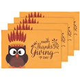 thumbnail image 5 of EREHome Thanksgiving Owl Placemat Plate Holder Set of 4, Table Mats Protector 12x18 inch, 5 of 5
