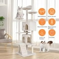 thumbnail image 7 of Bestpet 70 in Beige Particleboard Cat Tree Tower with Funny Toys, 7 of 7