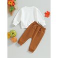 thumbnail image 5 of ZINTAOZT Toddler Baby Boys Halloween Outfits Mr Steal Your Pumpkin Sweatshirts Tops Casual Pants Set 2Pcs Fall Clothes, 5 of 8