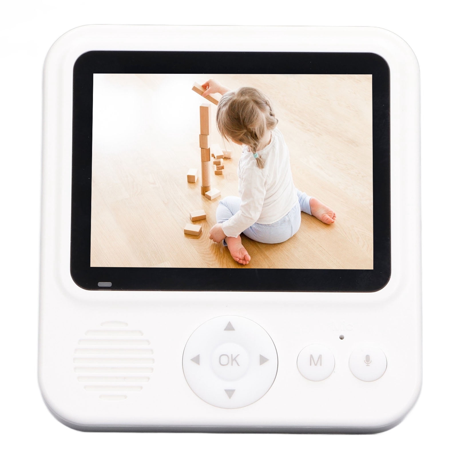 Suodoka 2.8 Inch / 7.1 cm Wireless Video Baby Monitor with Camera and Audio, 2-Way Talk, Night Vision, Temperature Sensor, Crying Detection, Built-in Battery, Lullabies - EU Plug