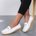 thumbnail image 3 of Vedolay Flat Loafers Shoes For Women Walking Wide Fashion Flat Leisure Shoes,White 7.5, 3 of 5