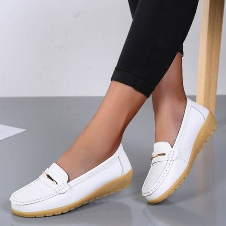Daznico Womens Loafers Comfort Flats Shoes Womens Breathable Lace Up Shoes Casual Shoes Size 8.5