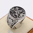 thumbnail image 3 of QQTDFG Men's Women Saint George Ring Gothic Biker Party Retro Wide Knot Band-9, 3 of 8