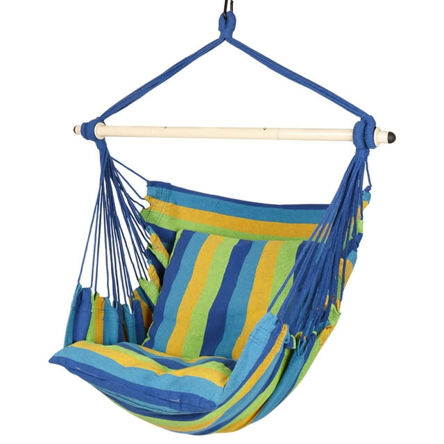 Silla Hamaca Colgante Highwild para Columpio con Cuerda Capacidad 227 kg Azul