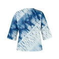 thumbnail image 5 of Summer Plus Size Tops For Women 2023 Trendy Summer V-Neck 3/4 Sleeve Print Casual T-shirt Blouse Up to 65% off, 5 of 5
