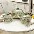 thumbnail image 7 of METALAC Olives Enamel Stockpot with Glass Lid 2.3 Qt (2.2 L) Enameled Steel Stock Pot for Cooking Induction Soup Pot, 7 of 7