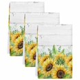 thumbnail image 2 of Summer Sunflowers Kitchen Towels Set of 3, Botanical Blooms Florals Wooden Grain Absorbent Dish Towels for Kitchen, Microfiber Hand Towel, Quick Drying Tea Towel for Cleaning Decorative Dishcloths, 2 of 7