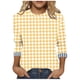 thumbnail image 1 of mfyjkho Tops Para Hacer Ejercicio Para Mujer, Camiseta De Manga Tres Cuartos Con Cuello En V Y Estampado Diario Para Mujer, Talla Grande, Holgada Tops Para Hacer Ejercicio S, 1 of 6