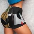 thumbnail image 4 of Fotbe Pineapple With Black Glasses Shorts Sin Costuras – Shorts Deportivos de Cintura Alta para Mujer, Elásticos para Gimnasio, Yoga, Running o Ciclismo-Large, 4 of 8