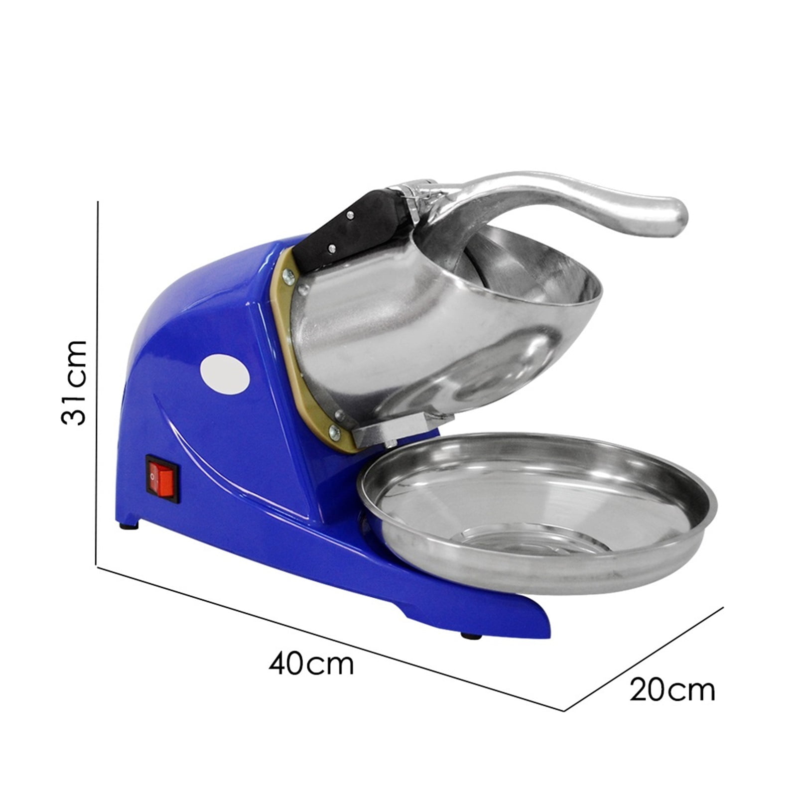 Ice Crusher Multifunctional Electric Automatic Ice Crusher Snow Cone Maker Shaved Ice Machine Double Blade