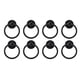 thumbnail image 1 of Pomos de puerta y tiradores de cajón redondos antiguos, paquete de 8, color negro, herrajes clásicos para gabinetes, 1 of 5