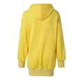 thumbnail image 5 of Oversized Hoodie Dress 2025 Long Sleeve Mid Length Plain Hooded Sweatshirt with Pockets Pullover Hoodies for Women, 5 of 8