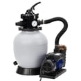 thumbnail image 1 of 12 Inch Sand Filter Pump 2641GPH - 1/2HP Pool Pump System with 6-Way Valve for Above/In-Ground Pools (1-Pack), 1 of 8