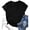 Black, variant on Guitiannn Women's T Shirts Casual Short Sleeve Round Neck Top for Everyday Wear Trashier Shirts Blank Women Tops Exercise Women Women Loose Fit Athletic Tops Loose Casual Tee Women Blank Athletic