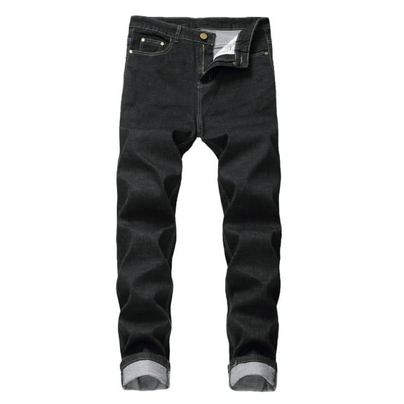 YUIVH Men's Relaxed Fit Jeans Loose Large Size Casual Fashion Comfort Street Dance Denim Trousers Trends Versatile Trousers