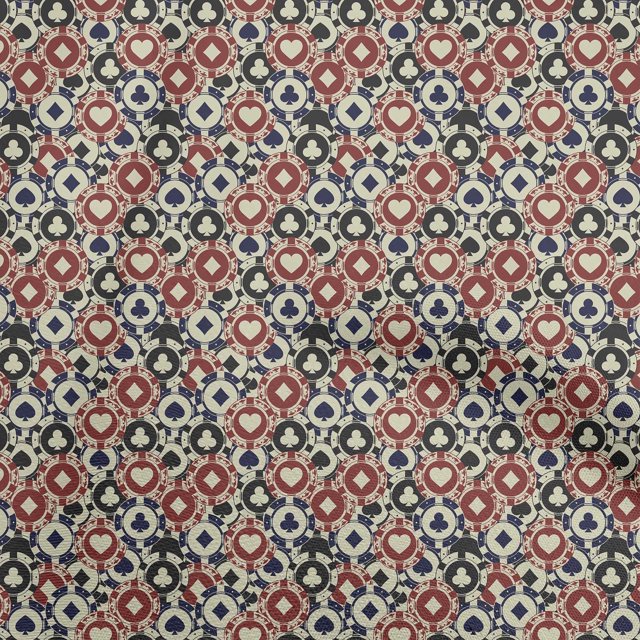 oneOone Tissu Velours Rouge pour Robe de Poker Tissu Imprimé au Mètre 58 Pouces de Large