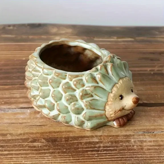 Hedgehog Flower Pot Resin Figurine - Perfect for Christmas, Universal, Summer, Fall Holidays