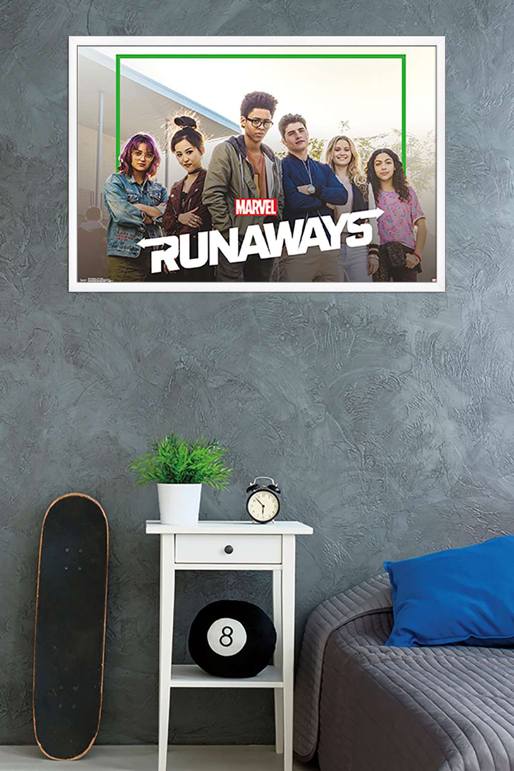 Marvel Comics TV - The Runaways - TV One Sheet Wall Poster, 22.375" x 34", Framed