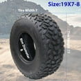 thumbnail image 3 of M optimized 19x7-8 ATV Tires, 4PR All Terrain 19x7-8 TL ATV UTV Trail Sand Mud Off-Road Tires, Tubeless, Set of 2, Black, 3 of 8