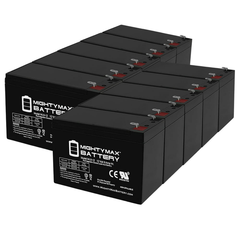 12V 9Ah SLA Battery Replaces Home ADT Security Alarm System 10 Pack
