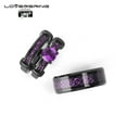 thumbnail image 2 of His and Hers Wedding Ring Sets Couples Rings Black Gold Plated Round Purple Cz Stainless steel band, 2 of 6