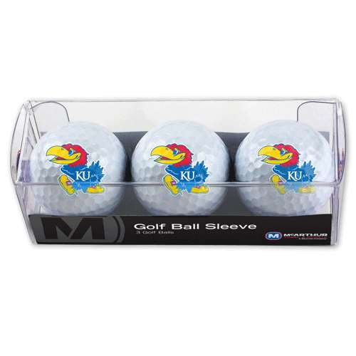 WinCraft Kansas Jayhawks Golf Balls, 3 Pack