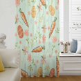 thumbnail image 5 of Easter Eggs Sheer Curtains 108" Extra Long, Carrots Spring Daisy Botanical Rustic Green Light Filering Curtains, Privacy Drapes Simi Floor to Veiling Curtain for Living Room Large Window Treatment, 5 of 9