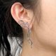 thumbnail image 5 of Earrings, Women's Earrings, Silver Earrings, Ribbon Earrings Banmo, 5 of 5