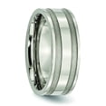 thumbnail image 4 of Titanium Grooved 8mm Brushed and Polished Band, 4 of 9