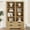 Wood color, variant on 6-Tier Extra Wide Bookcase with 4 Drawers – Tall Freestanding Storage Cabinet – Deep Shelves for Office, Library, or Living Room – Modern Farmhouse Display Unit – Light Ivory