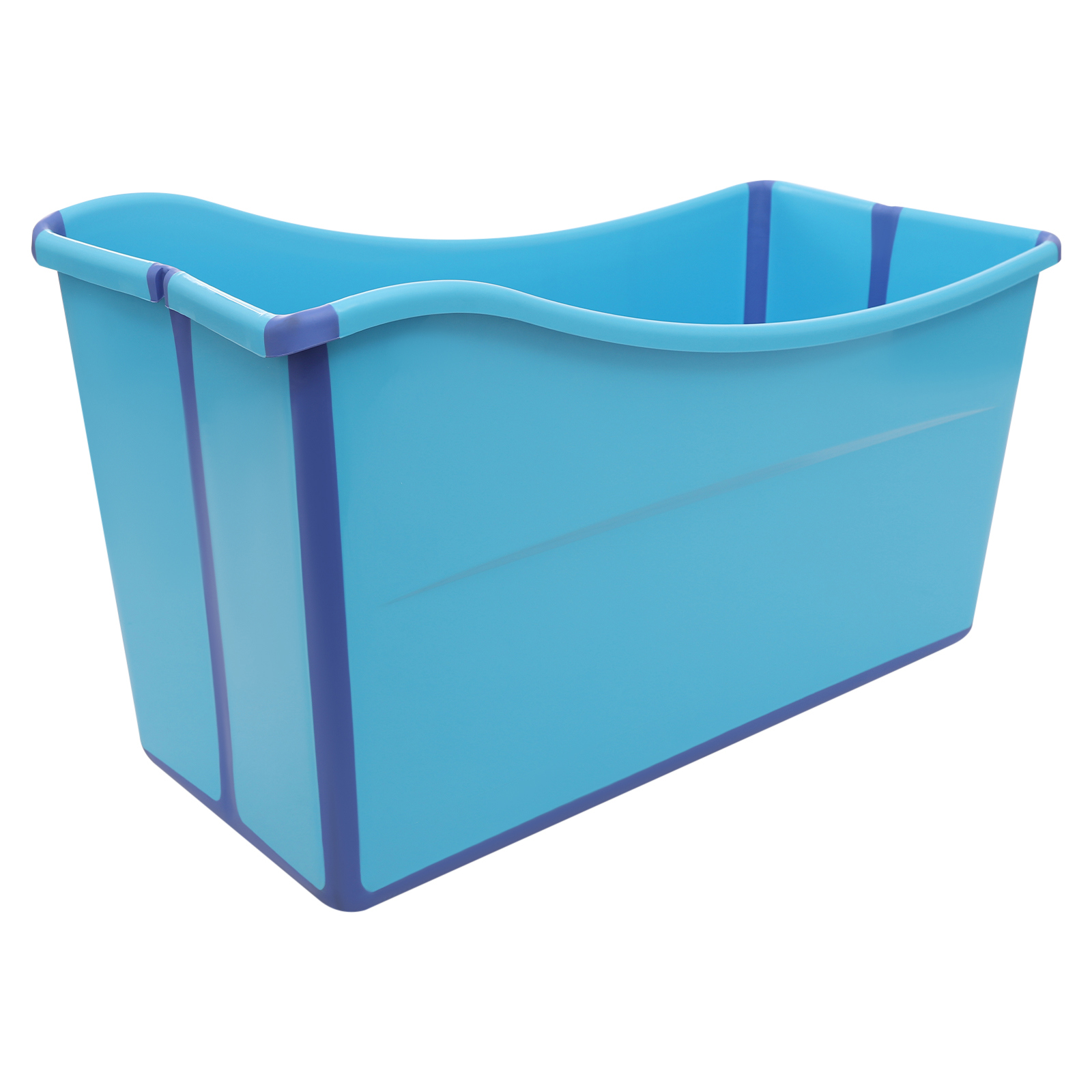 39.63gal Blue Portable Foldable Bathtub, Collapsible Children's Bathtub for Children