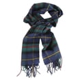 thumbnail image 2 of Locharron Of Scotland Bowhill Macleod Of Harris Bufanda moderna de lana de cordero - Azul marino / Verde, 2 of 4