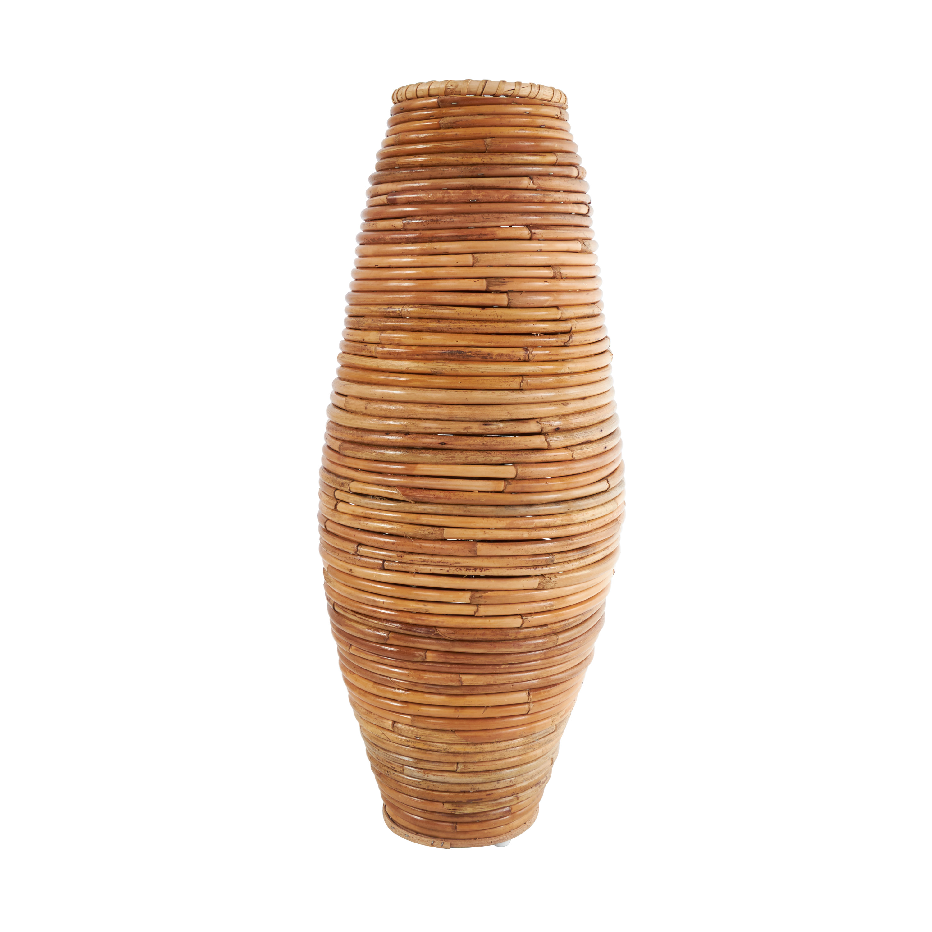 DecMode 28" Handmade Wrapped Brown Rattan Vase