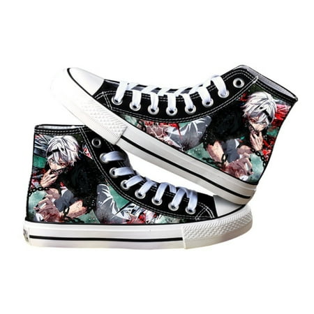 

Hottest Anime Tokyo Ghoul Print Canvas Shoes Velvet Japanese Anime Student Men and Women Unisex Casual Shoe Lovers Couples Shoes