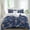 Dark Blue, variant on Cute Black Space Set of 4 Bedding Quilt Covers, Star Cartoon Spaceship Planet 4-Piece Bed Sheet Set with Extra Soft Bed Sheets Quilt Cover Pillowcase, California King