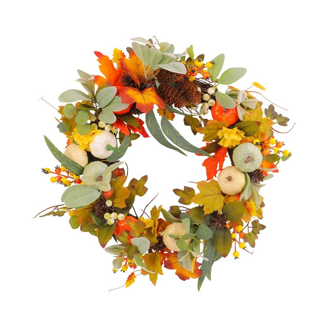 Oferta por tiempo limitado!Corona, corona de hojas, decoración para colgar puertas, accesorios para festivales, colgar en la pared de la ventana