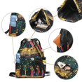thumbnail image 5 of Lightweight Drawstring Backpack Cute Bunny Print Sack Bag Multifunctional String Foldable Large Capacity Bag With Adjustable Shoulder Straps Gym Bag Women For Sports Travel And Daily Use, 5 of 7