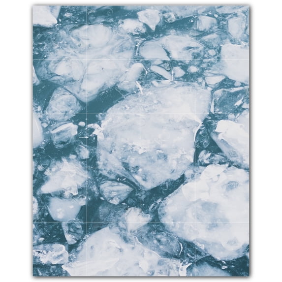 Picture-Tiles.com: Glacier Ceramic Tile Wall Mural WAL500722-45M. 24"W x 30"H using (20) 6" x 6" Ceramic Tiles-Satin Finish