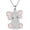 Elephant, variant on SOULMEET S925 Sterling Silver Animals Pendant 7A Cubic Zirconia Panda/Elephant/Owl/Hummingbird/Cow/Mouse/Giraffe/Lion/Chicken/Monkey/Parrot/Bird Necklaces for Women