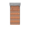 thumbnail image 2 of Ambesonne Colorful Fitted Sheet & Pillow Sham Set, Chevron Zig Zag, Queen, Multicolor, 2 of 3