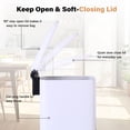thumbnail image 4 of CL.HPAHKL 5L / 1.3 Gallon Step Trash Can, Stainless Steel Slim Bathroom Trash Bin with Lid & Removable Inner Bucket, Pedal Garbage Can for Kitchen, Bathroom Small Spaces (1, White), 4 of 8