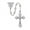 Clear, variant on 6 mm Aurora Glass Cross Rosary Set - Purple
