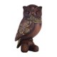 thumbnail image 2 of Wood Grain Resin Owl Figurine With Gold Accents Small Decorative Owl Statue For Living Room Bookshelf Wine Cabinet And Office Sculpture For Home, 2 of 9